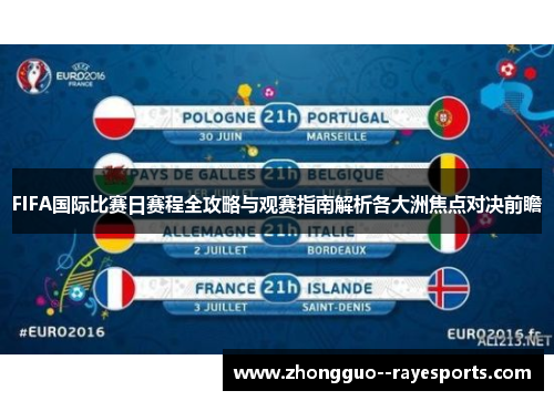 FIFA国际比赛日赛程全攻略与观赛指南解析各大洲焦点对决前瞻